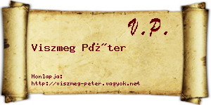Viszmeg Péter névjegykártya